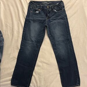 American Eagle Outfitters Dark Blue Straight Leg Jeans